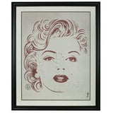 Marilyn Monroe Strong Framed 29x33 Lithograph Signed by Brett Livingstone Artist - Sports Integrity