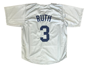 Babe Ruth New York Gray Baseball Jersey - Sports Integrity