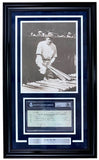 Babe Ruth Signed Framed Bank Check w/ 11x14 New York Yankees Photo BAS Auto 9 - Sports Integrity