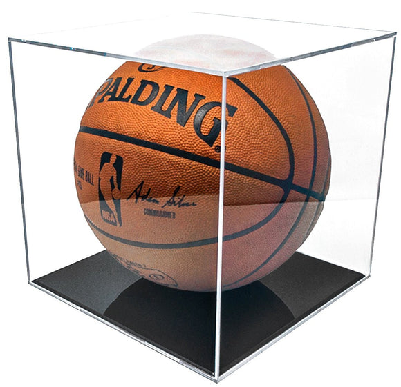 BallQube Grandstand Basketball Display W/ Black Stand - Sports Integrity