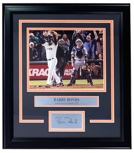 Barry Bonds Framed San Francisco Giants 8x10 Photo w/ Laser Engraved Signature - Sports Integrity