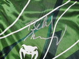 Belal Muhammad Signed Custom Green MMA Fight Trunks BAS - Sports Integrity