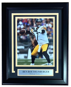 Ben Roethlisberger Signed Framed 8x10 Pittsburgh Steelers Photo BAS - Sports Integrity