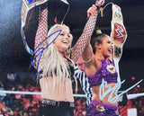 Biance Belair Liv Morgan Signed Framed 8x10 WWE Women's Champions Photo BAS - Sports Integrity