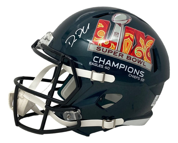 Big Dom DiSandro Signed Philadelphia Eagles FS Super Bowl 59 Replica Helmet BAS