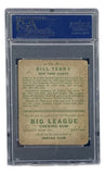 Bill Terry Signed Slabbed 1933 Goudey #20 Trading Card PSA/DNA 65096321 - Sports Integrity