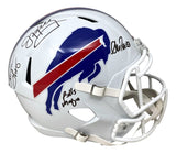 Jim Kelly Thomas Reed Signed Bills White FS Replica Speed Helmet Bills Mafia BAS - Sports Integrity