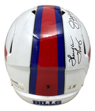 Jim Kelly Thomas Reed Signed Bills White FS Replica Speed Helmet Bills Mafia BAS - Sports Integrity