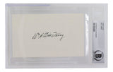 Bill Terry Signed Slabbed New York Giants Index Card BAS - Sports Integrity