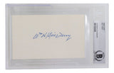 Bill Terry Signed Slabbed New York Giants Index Card BAS 268 - Sports Integrity