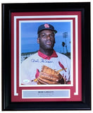 Bob Gibson Signed Framed 8x10 St. Louis Cardinals Photo JSA - Sports Integrity