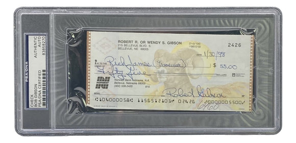 Bob Gibson St. Louis Cardinals Signed Slabbed Bank Check #2426 PSA/DNA - Sports Integrity