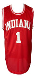 Bob Knight Indiana Signed Red Stat Basketball Jersey JSA - Sports Integrity