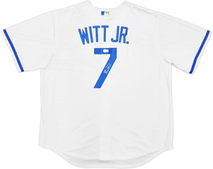 Bobby Witt Jr Signed Kansas City Royals White Nike Replica Jersey BAS ITP - Sports Integrity