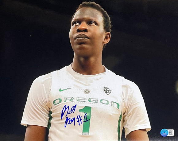 Bol Bol Signed 11x14 Oregon Ducks Basketball Photo BAS - Sports Integrity