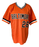 Boog Powell Baltimore Signed Orange Baseball Jersey MVP 70 Insc Sports Integrity - Sports Integrity