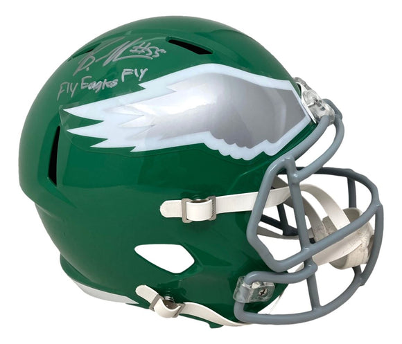 Brandon Graham Signed Eagles Kelly Green Speed Replica Helmet Fly Eagles JSA - Sports Integrity