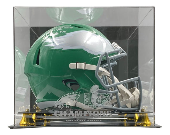 Brandon Graham Signed Kelly Green Replica Helmet Fly Eagles JSA w/ SB 59 Case