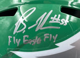 Brandon Graham Signed Kelly Green Replica Helmet Fly Eagles JSA w/ SB 59 Case