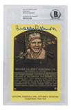 Brooks Robinson Signed Slabbed Orioles Hall of Fame Plaque Postcard BAS 108 - Sports Integrity