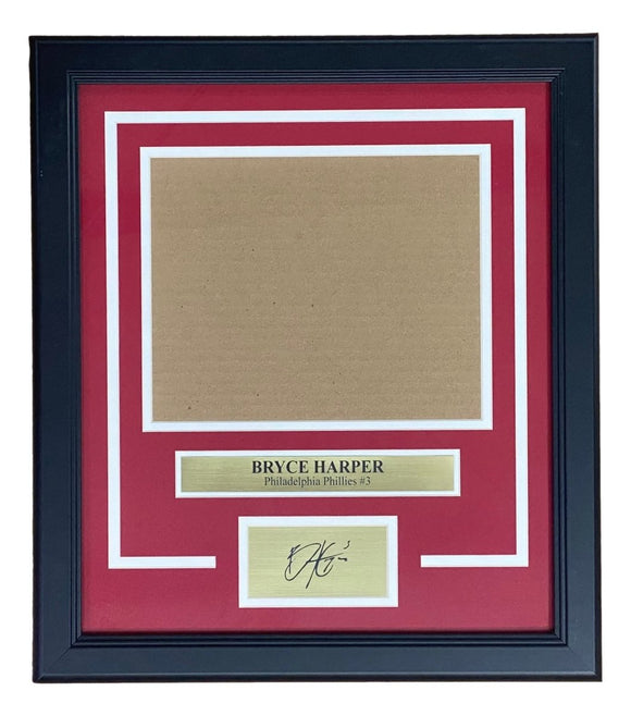 Bryce Harper Phillies 8x10 Horizontal Photo Laser Engraved Signature Frame Kit - Sports Integrity