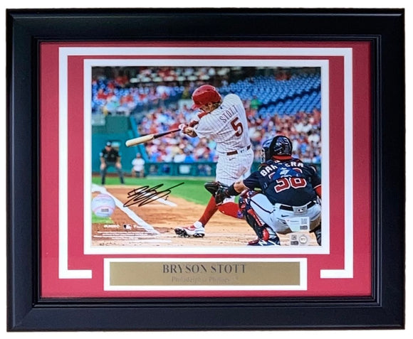 Bryson Stott Signed Framed 8x10 Philadelphia Phillies Photo Fanatics - Sports Integrity