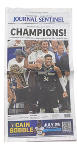 Milwaukee Bucks NBA Championship Journal Sentinel July 21, 2021 Newspaper - Sports Integrity