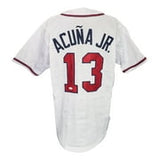 Ronald Acuna Jr Atlanta Signed White Baseball Jersey 18 ROY Insc JSA - Sports Integrity