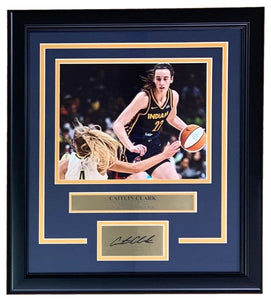 Caitlin Clark Framed 8x10 Indiana Fever Crossover Photo w/ Laser Engraved Auto - Sports Integrity