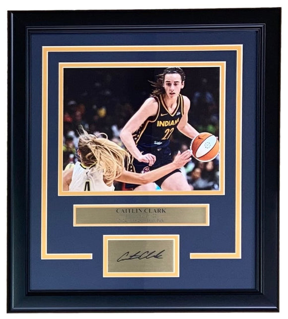 Caitlin Clark Framed 8x10 Indiana Fever Crossover Photo w/ Laser Engraved Auto - Sports Integrity