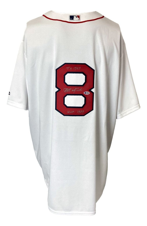 Carl Yastrzemski Signed Red Sox Majestic Replica Jersey TC 67 HOF 1989 BAS - Sports Integrity