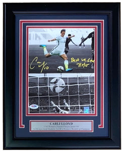 Carli Lloyd Signed Framed 8x10 Soccer Photo Best WC Goal Inscribed PSA/DNA - Sports Integrity