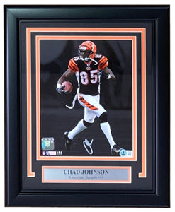 Chad Johnson Signed Framed 8x10 Cincinnati Bengals Photo BAS - Sports Integrity