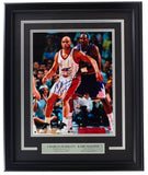 Charles Barkley Karl Malone Signed Framed 11x14 Basketball Photo BAS LOA - Sports Integrity