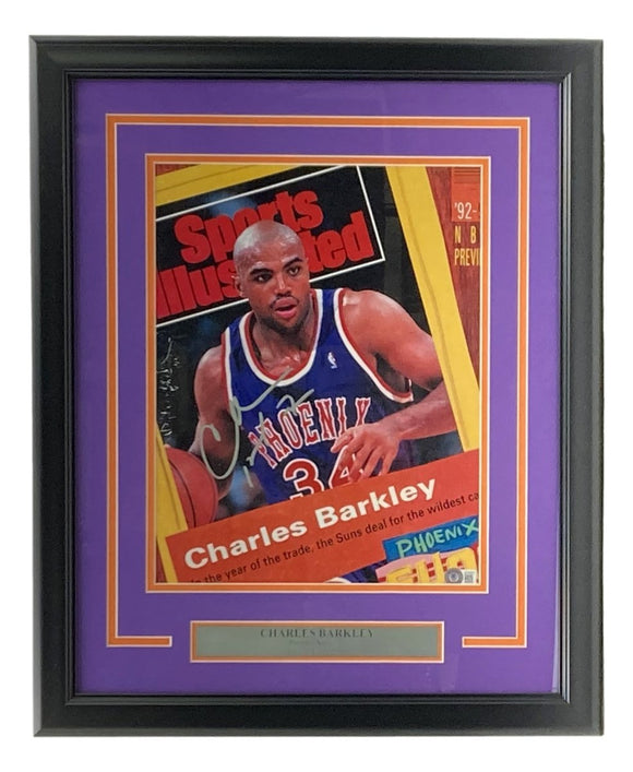 Charles Barkley Signed Framed 11x14 Phoenix Suns SI Magazine Cover Photo BAS - Sports Integrity