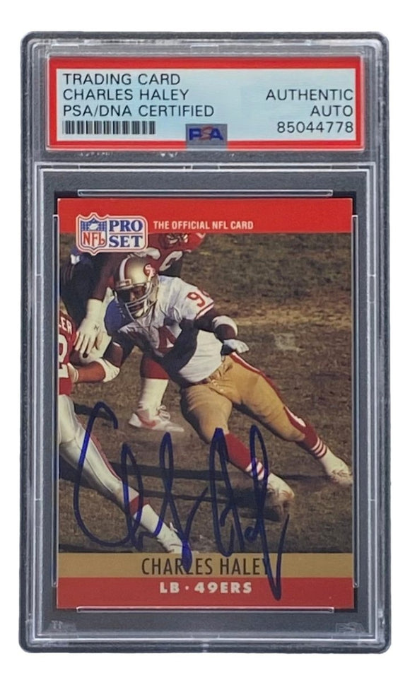 Charles Haley Signed 1990 Pro Set #289 San Francisco 49ers Trading Card PSA/DNA - Sports Integrity