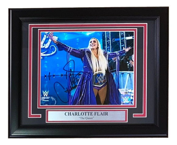 Charlotte Flair Signed Framed 8x10 WWE Photo Fanatics - Sports Integrity