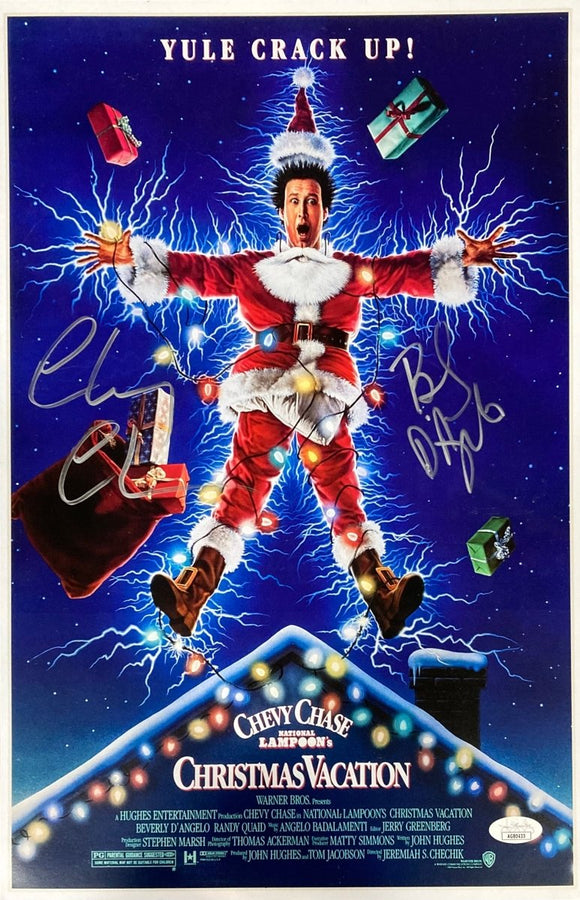 Chevy Chase Beverly D'Angelo Signed 11x17 Christmas Vacation Photo 2 JSA - Sports Integrity