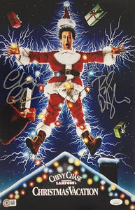 Chevy Chase Beverly D'Angelo Signed 11x17 Christmas Vacation Photo BAS+JSA - Sports Integrity