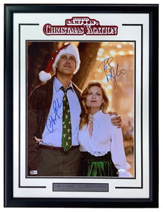 Chevy Chase Beverly D'Angelo Signed Frame 16x20 Christmas Vacation Photo BAS+JSA - Sports Integrity