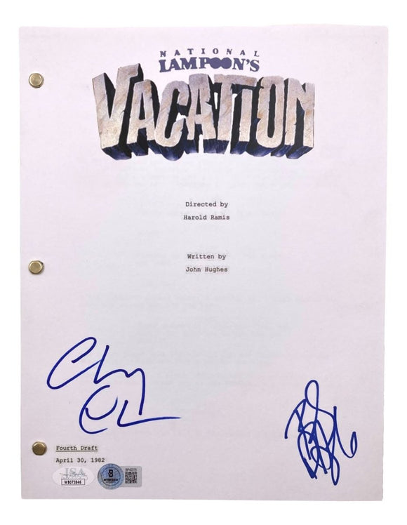 Chevy Chase Beverly D'Angelo Signed National Lampoons Vacation Script BAS+JSA - Sports Integrity