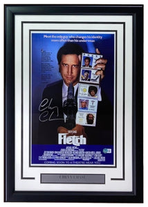 Chevy Chase Signed Framed 11x17 Fletch Movie Poster Photo BAS - Sports Integrity