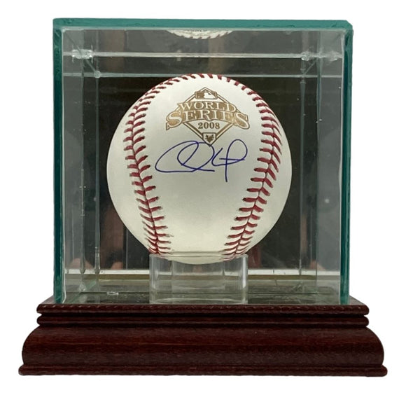 Chase Utley Signed Phillies 2008 World Series Baseball Fanatics w/ Case - Sports Integrity