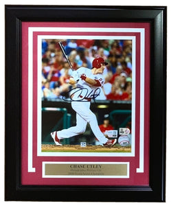 Chase Utley Signed Framed 8x10 Philadelphia Phillies Photo Fanatics - Sports Integrity