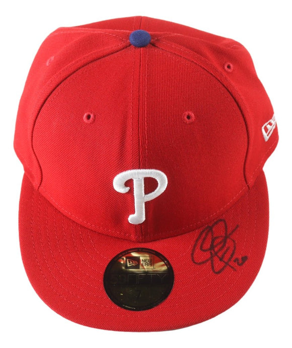 Chase Utley Signed Philadelphia Phillies New Era Fitted Hat PSA Hologram - Sports Integrity