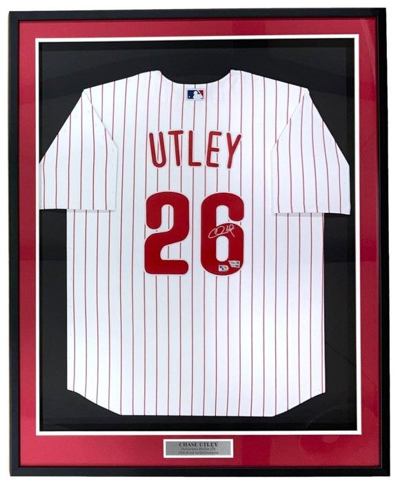 Chase Utley Signed Framed Philadelphia Phillies Nike Limited Jersey Fanatics - Sports Integrity