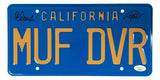 Cheech and Chong Signed MUF DVR California License Plate Prop JSA - Sports Integrity