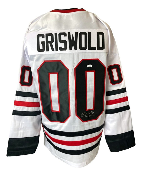 Chevy Chase Signed Lampoons Christmas Vacation White Griswold Jersey JSA - Sports Integrity