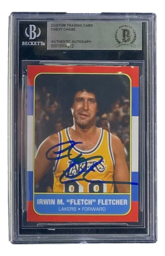 Chevy Chase Signed Slabbed Fletch Trading Card BAS - Sports Integrity