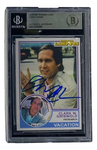 Chevy Chase Signed Slabbed Vacation Clark Griswold Trading Card BAS - Sports Integrity